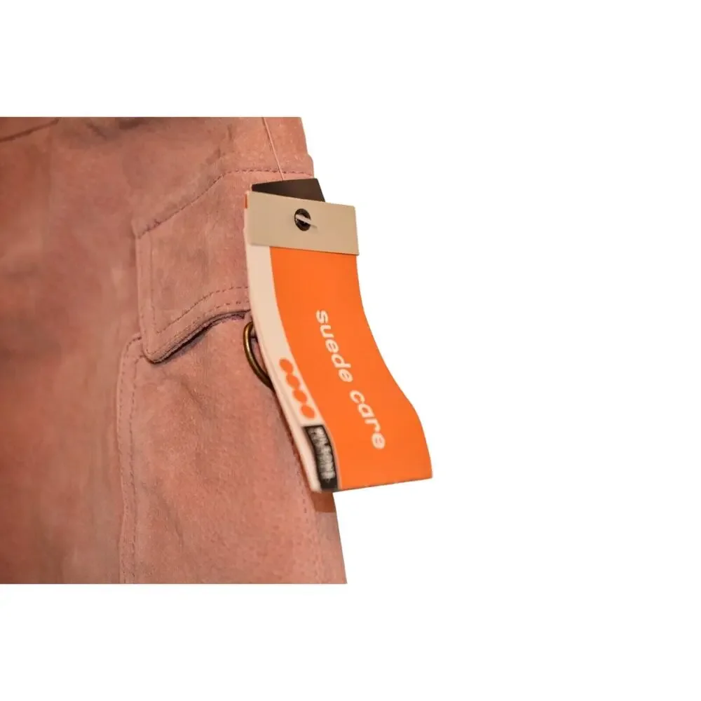 WILSONS LEATHER MAXIMA 12 Mini Skirt Mauve Pink Suede LINED NWT Rare